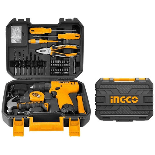 Ingco HKTHP10811 81pcs Household Tools Set (Cordless Drill + Accs) - KHM Megatools Corp. Ingco HKTHP10811 81pcs Household Tools Set (Cordless Drill + Accs) - KHM Megatools Corp.